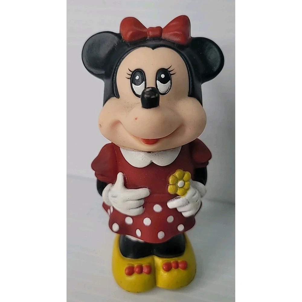 1986‎ Tootsie Toy & Japan Rubber Squeakier Toys Minnie Mouse Walt Disney